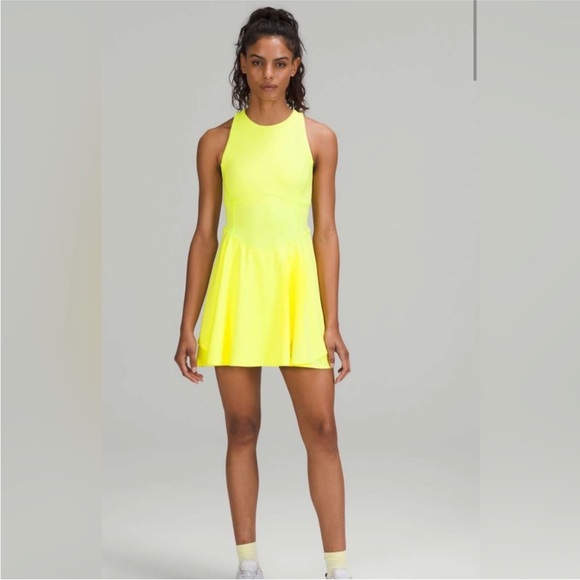 lululemon athletica Dresses & Skirts - Lululemon Athletica NWT Court Crush Electric Lemon Dress Size 8